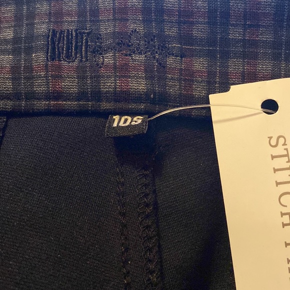 Kut From the Kloth Elyse Plaid Printed Slim Straight Leg Stretch Pants 10S NWT - Picture 8 of 8